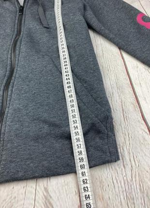 Толстовка худи кофта свитшот пуловер серая женская спортивная на замке adidas7 фото