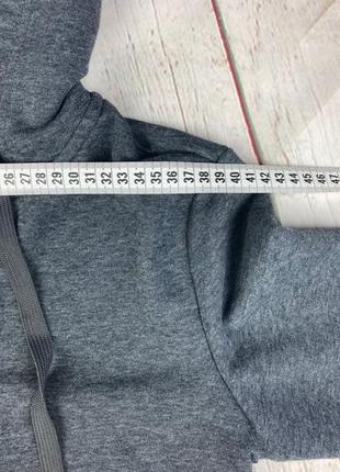 Толстовка худи кофта свитшот пуловер серая женская спортивная на замке adidas9 фото