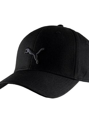 Бейсболка puma кепка черная унисекс универсальная лого вышитая puma