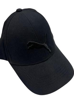 Бейсболка puma кепка черная унисекс универсальная лого вышитая puma2 фото