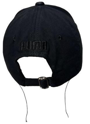 Бейсболка puma кепка черная унисекс универсальная лого вышитая puma4 фото