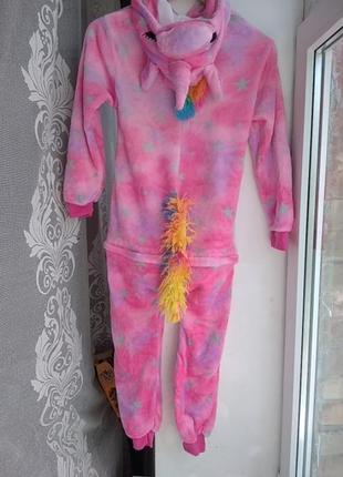 Куругуми пижама человечик слип 7-8 -9 лет 130 см единорог4 фото