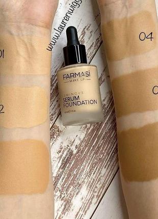 Уценка срок cияющая тональная сыворотка флюид serum foundation 02 натуральный farmasi фармаси8 фото