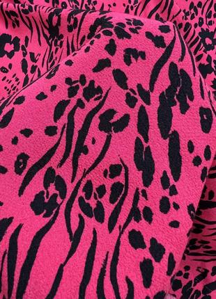 Яскрава рожева блуза з квітковим принтом віскоза m&s 🛍️1+1=3🛍️8 фото