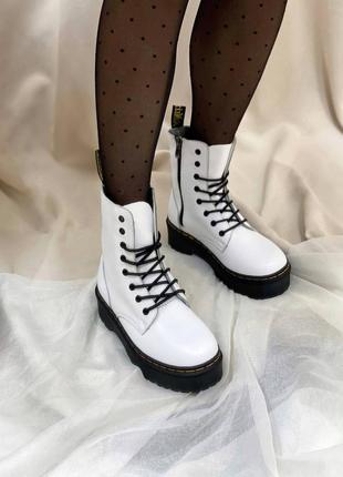 Черевики dr. martens jadon white/black3 фото