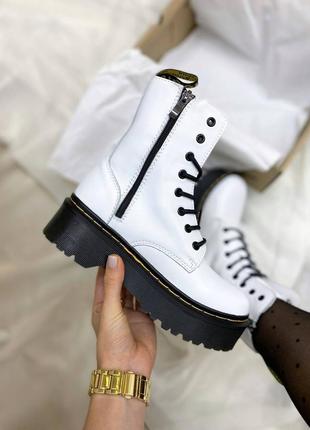 Черевики dr. martens jadon white/black