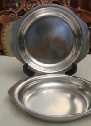 Порционные тарелки - сковородки набор 2 шт нержавейка ссср №ба(6)