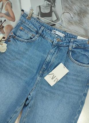 Прямые джинсы с высокой посадкой zara, 40р, оригинал8 фото