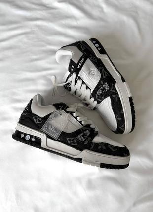 Женские кроссовки lv trainer sneaker white/black3 фото