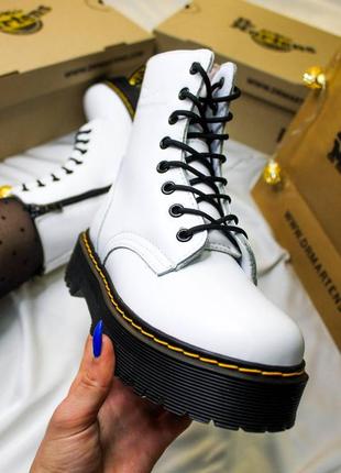 Черевики dr.martens jadon white/black1 фото