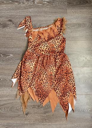 Карнавальное платье леопард 4 6 лет разбойница