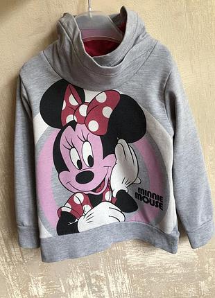 Свитшот 3-4 года мини маус на флисе