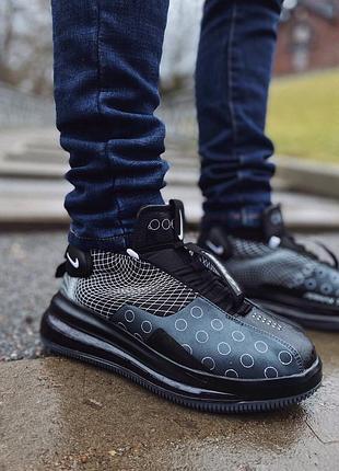 Nike dmsx air max 720 waves black/grey мужские кроссовки найсень-весна-осень эврозима