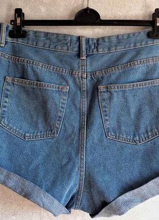 Джинсовые шорты мом от denimco из классического джинса, базовые джинсовые шорты под zara4 фото