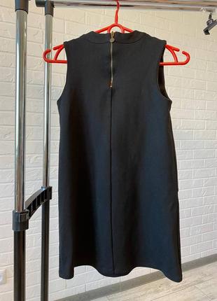 Трикотажное черное платье без рукав на 9-10 лет5 фото