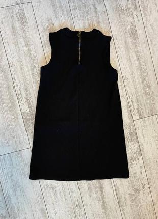 Трикотажное черное платье без рукав на 9-10 лет6 фото