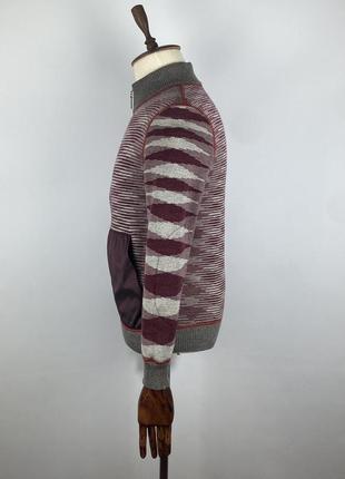 Оригинальный двусторонний шерстяной свитер на замке missoni double reversible wool nylon full zip swea3 фото