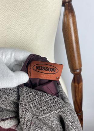 Оригинальный двусторонний шерстяной свитер на замке missoni double reversible wool nylon full zip swea7 фото