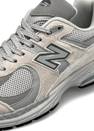 Мужские светло серые кроссовки под бренд new balance 2002 r 🆕 нью баланс 2002 r8 фото