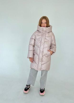 Зимний пуховик детский, подростковая куртка, пальто с капюшоном. водонепроницаемая плащевка антигряз2 фото