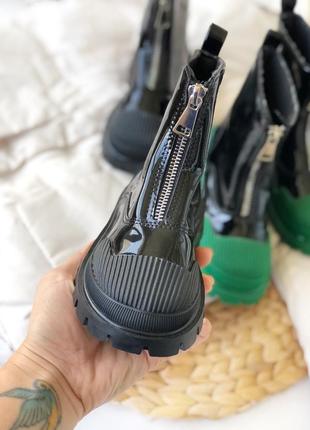 Осенние ботинки для девочки, черные стильные ботинки для девочки, весенние ботинки 27-34р