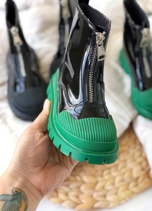 Осенние ботинки для девочки, черные стильные ботинки для девочки, весенние ботинки 27-34р