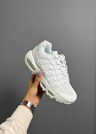 Nike air max 95 кроссовки спортивные женские, белые 36-41р