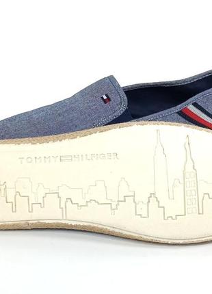 Мужские эспадрильи слипоны tommy hilfiger spring rwb chambray slip on оригинал8 фото