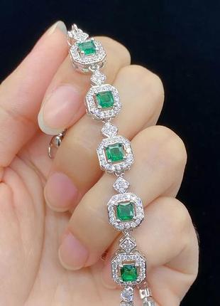 Браслет с цирконами 925