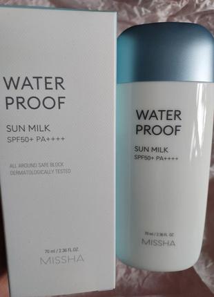 Missha - all-around safe block waterproof sun milk spf50+ pa++++

водостойкий солнцезащитный крем для лица