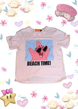 Мила коротка футболка патрік спанчбоб cutecore spongebob patrick beachcore seacore