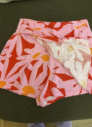 Яркая летняя юбка-шорты stradivarius3 фото