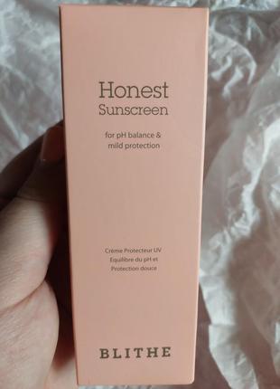 Сонцезахисний крем для обличчя blithe honest sunscreen spf50+ pa++++ -