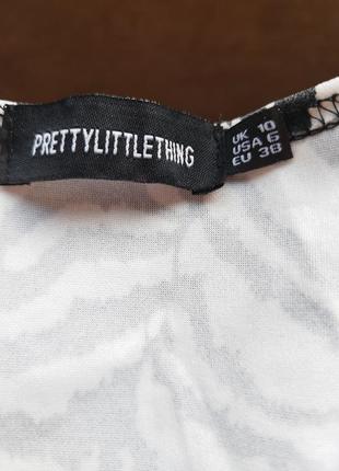 Топ на шнуровке с принтом зебра prettylittlething5 фото