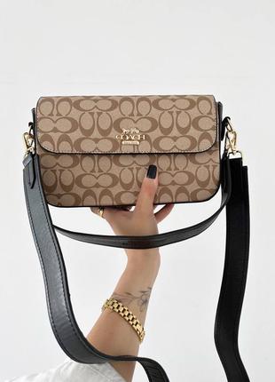 Дуже стильна крута сумка клатч coach Metallic беж