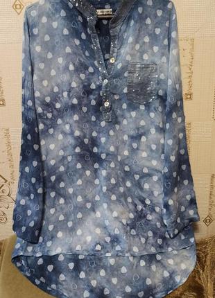 Стильная итальянская рубашка, блуза из вискозы🌷