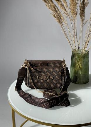 Сумка guess pochette multi brown — цена 1790 грн в каталоге Сумки ✓ Купить  аксессуары по доступной цене на Шафе | Украина #130570814