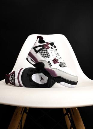 Nike air jordan 4 white/bordo