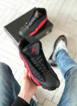 Топовые премиум баскетбольные кроссовки в стиле найк nike air jordan 13 стильные трендовые высокие мужские4 фото