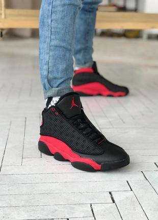 Топовые премиум баскетбольные кроссовки в стиле найк nike air jordan 13 стильные трендовые высокие мужские8 фото