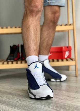 Топовые премиум баскетбольные кроссовки в стиле найк nike air jordan 13 стильные трендовые высокие мужские7 фото