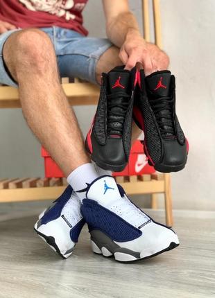 Топовые премиум баскетбольные кроссовки в стиле найк nike air jordan 13 стильные трендовые высокие мужские5 фото