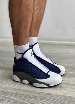 Топовые премиум баскетбольные кроссовки в стиле найк nike air jordan 13 стильные трендовые высокие мужские8 фото