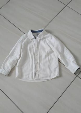 Белая рубашка хлопковая1 фото