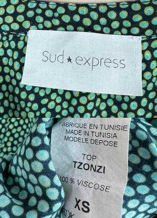 Sud express блуза рубашка рубашка вискоза в горошек оверсайз8 фото