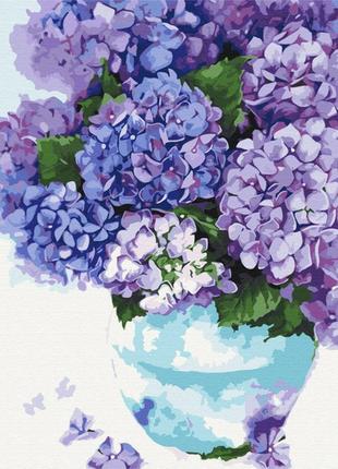 Картина по номерам "гортензия в небесном горшке" bs51688 40х50