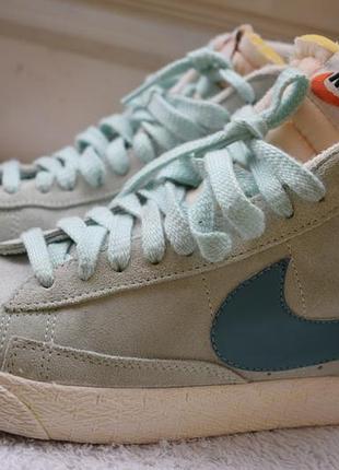 Замшевые высокие кеды кроссовки кросовки nike р. 37,5 23,6 см