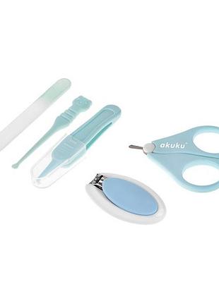 Манікюрний набір якблуко, блакитний akuku a0043