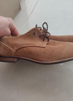 Кожаные замшевые туфли topman на осень