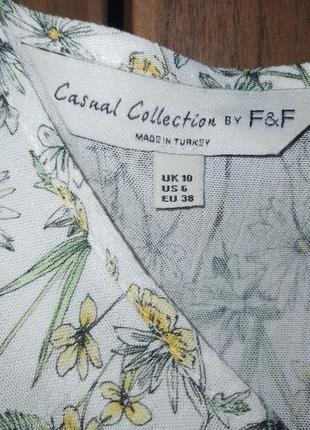 Новое фирменное платье, платье натуральное, вискозный сарафан с воланами в цветочный принт макси f&amp;f2 фото